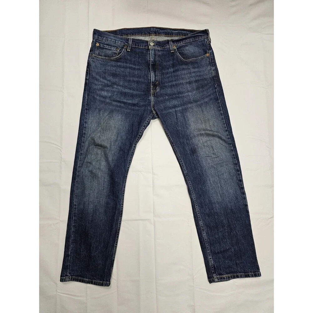 Levi's 505 Regular‎ Fit Men Mid Rise Straight Blue Jeans Size 38x30 Denim